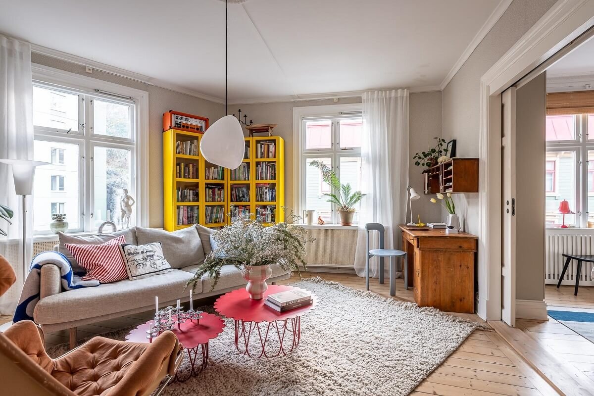 Primary Color Accents in a Light Swedish Apartment - The ...