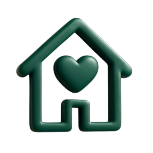 Contato nesta pagina a nossa missão: Cuidar do seu lar e do seu bem-estar. Este ícone representa a conexão essencial entre a sustentabilidade, o amor pela sua casa e a sua saúde.