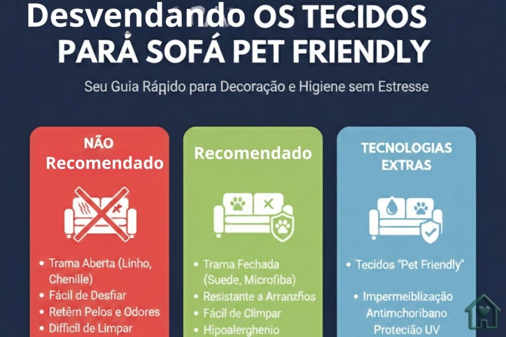 A autoridade técnica sugere que o design de interiores moderno priorize tecidos de trama fechada, como o Suede, a Microfibra de alta densidade ou o Ultrasuede. Esses materiais possuem uma construção tão compacta que as unhas dos animais não encontram "espaço" para enganchar, desencorajando o hábito de arranhar e prolongando a vida útil do investimento.