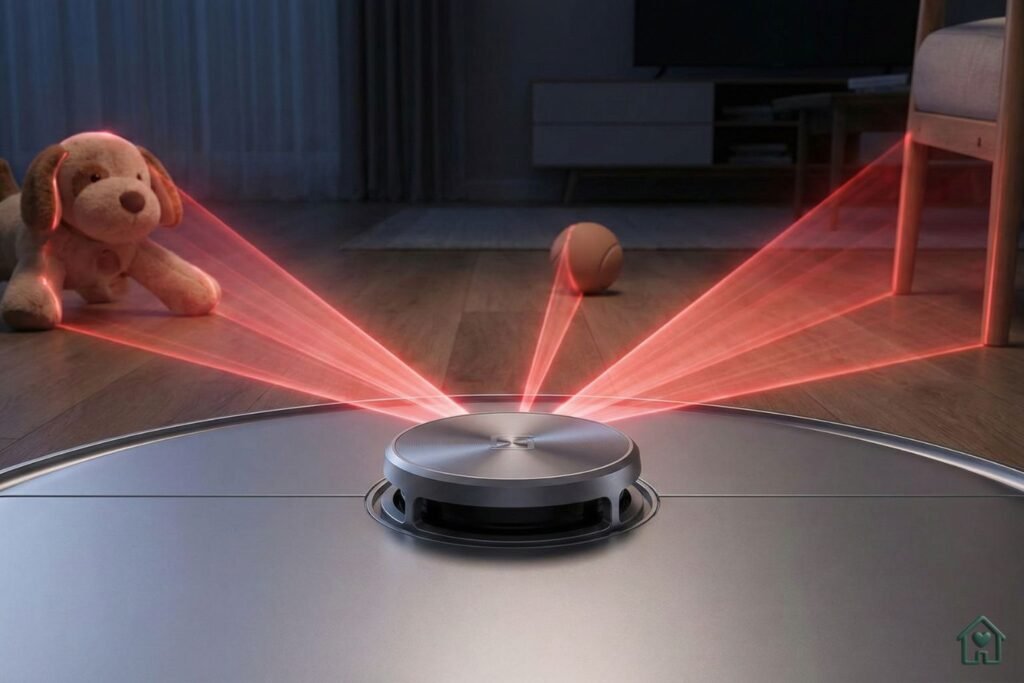 escaneando um ambiente com obstaculos